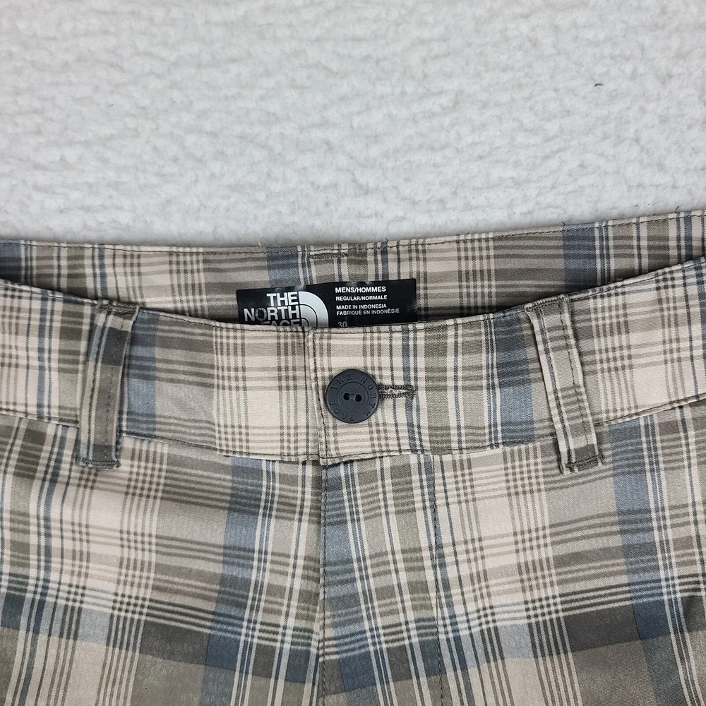 The North Face Shorts Mens 30 Brown Beige Tan Plaid 10